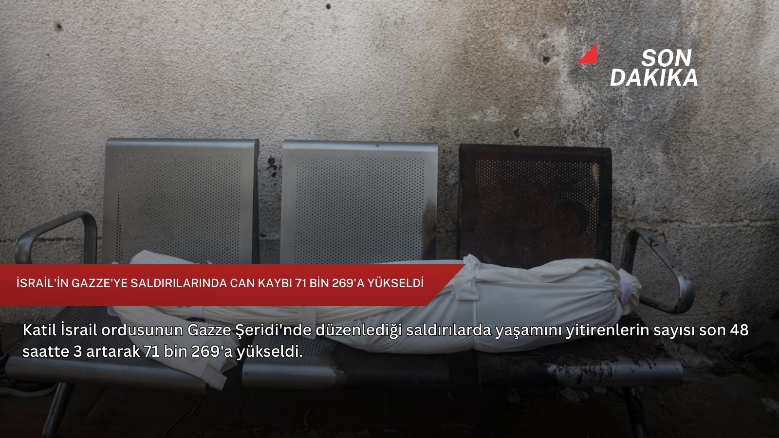 İsrail'in Gazze'ye saldırılarında can kaybı 71 bin 269'a yükseldi