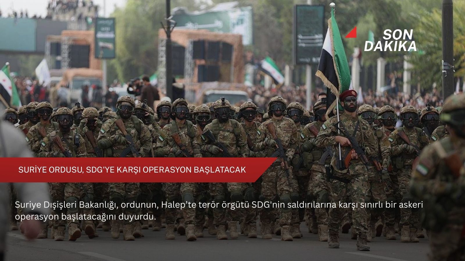 Suriye ordusu, SDG'ye karşı operasyon başlatacak