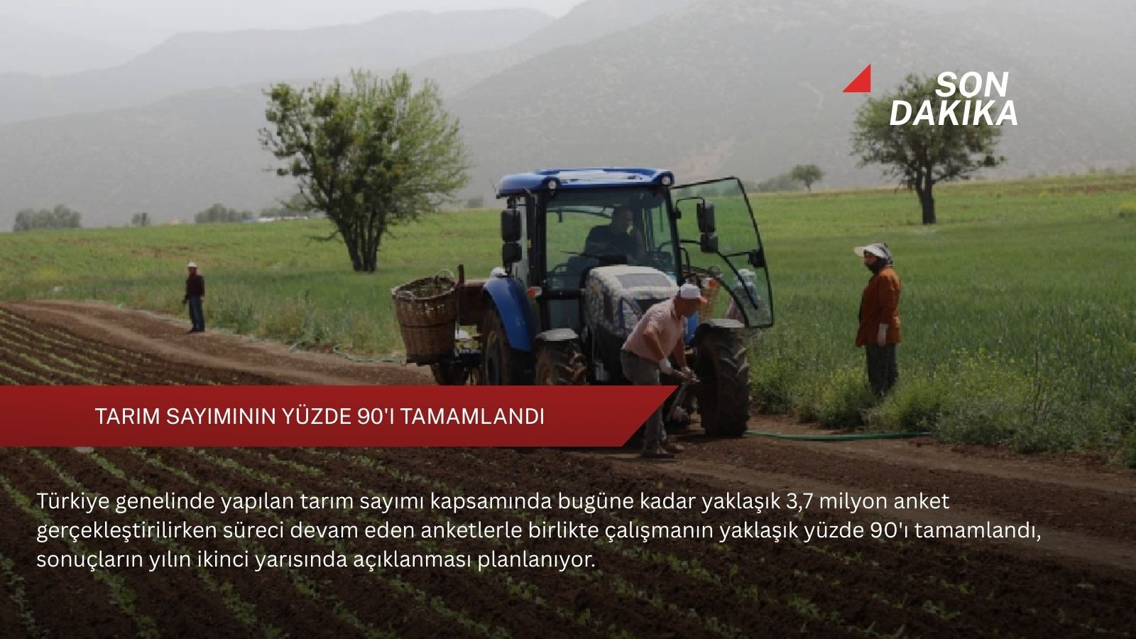 Tarım sayımının yüzde 90'ı tamamlandı