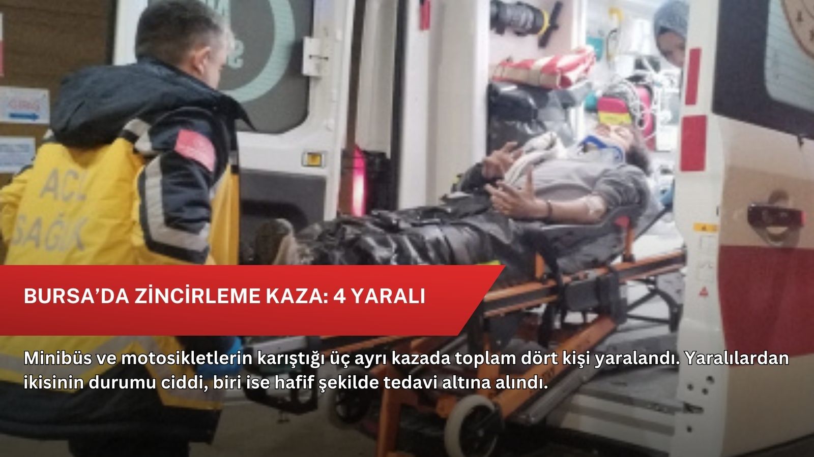 Bursa’da zincirleme kaza: 4 yaralı