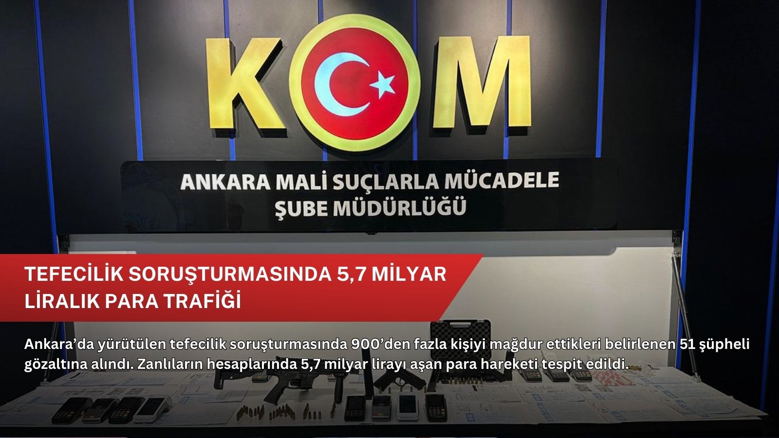 Tefecilik soruşturmasında 5,7 milyar liralık para trafiği