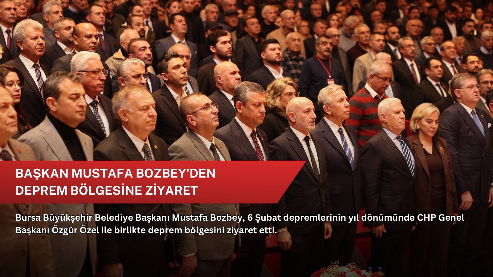 Başkan Mustafa Bozbey'den deprem bölgesine ziyaret