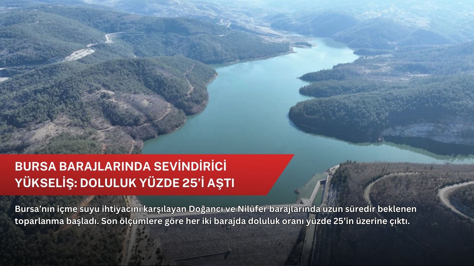 Bursa barajlarında sevindirici yükseliş: Doluluk yüzde 25’i aştı