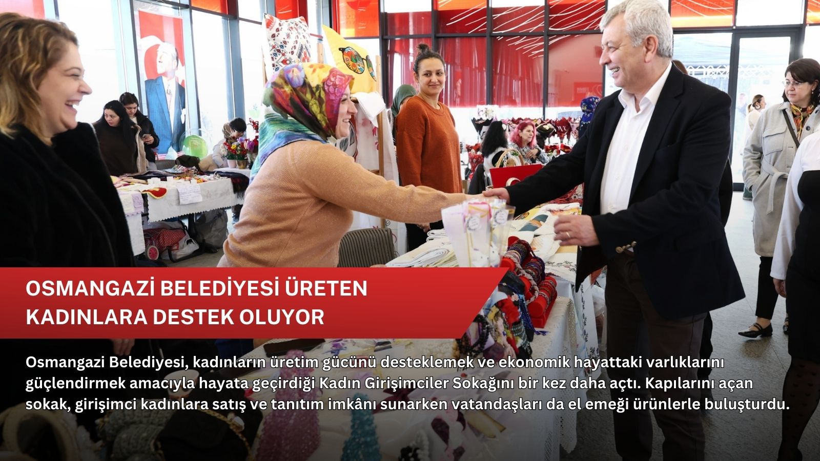 Osmangazi Belediyesi üreten kadınlara destek oluyor