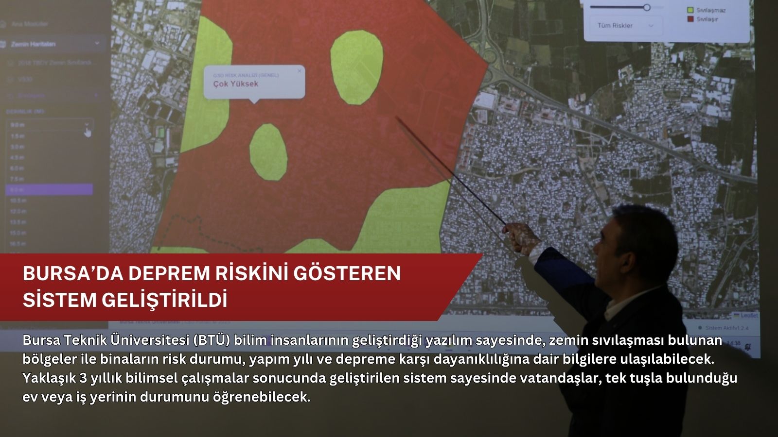 Bursa’da deprem riskini gösteren sistem geliştirildi