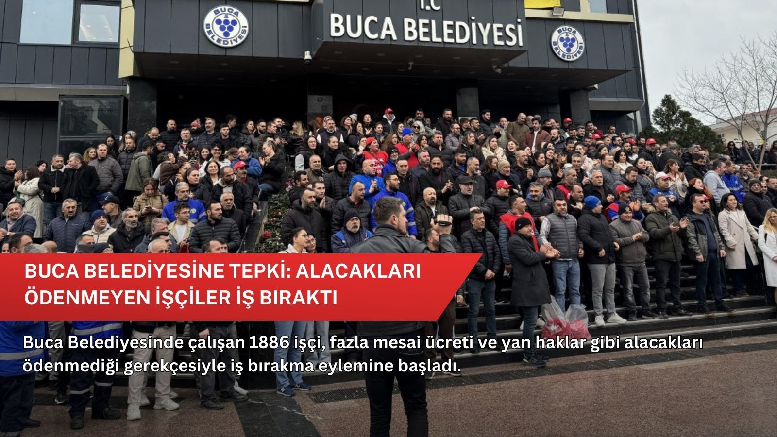 Buca Belediyesine tepki: Alacakları ödenmeyen işçiler iş bıraktı