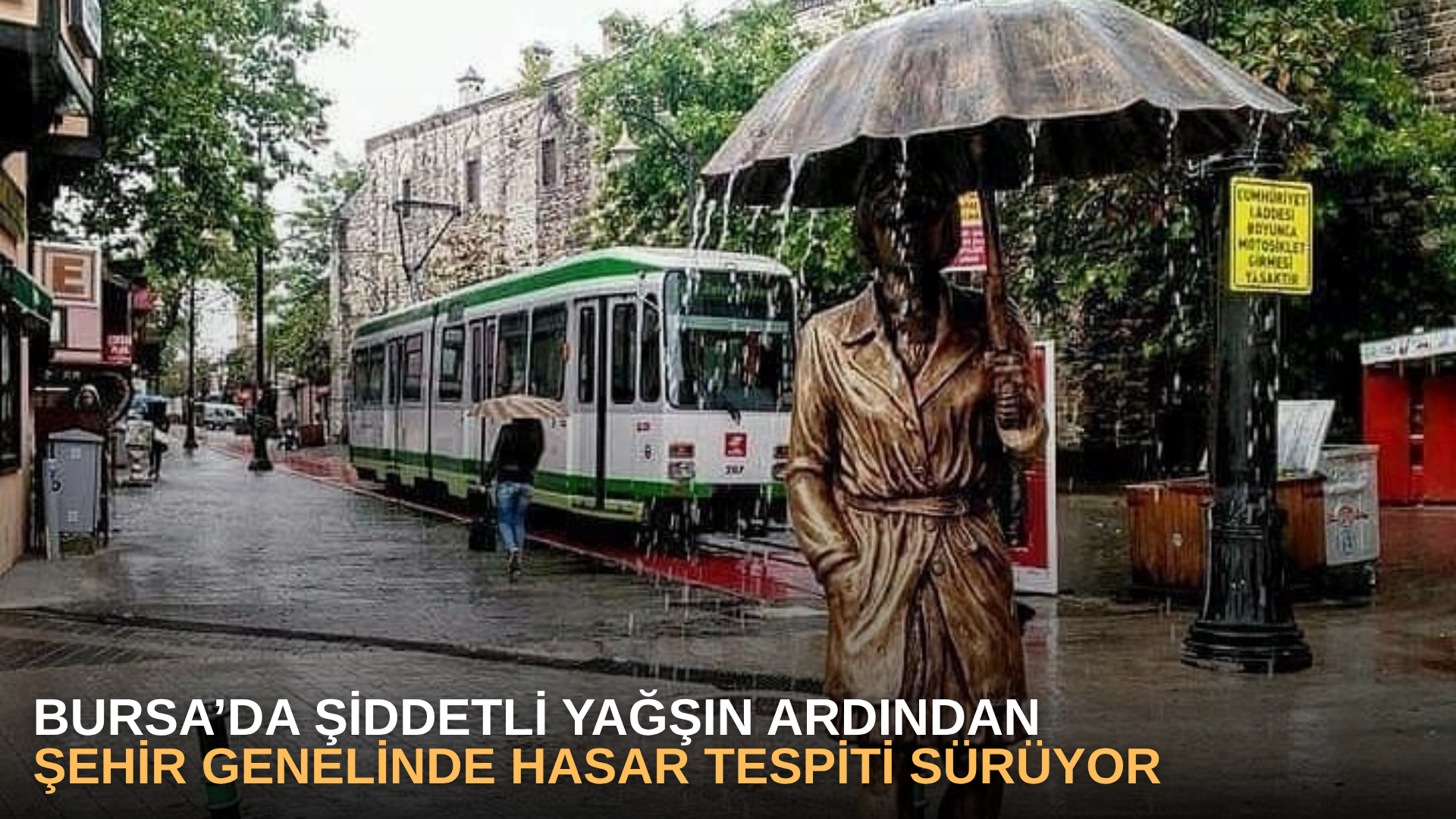 Bursa’da şiddetli yağışın ardından şehir genelinde hasar tespiti sürüyor