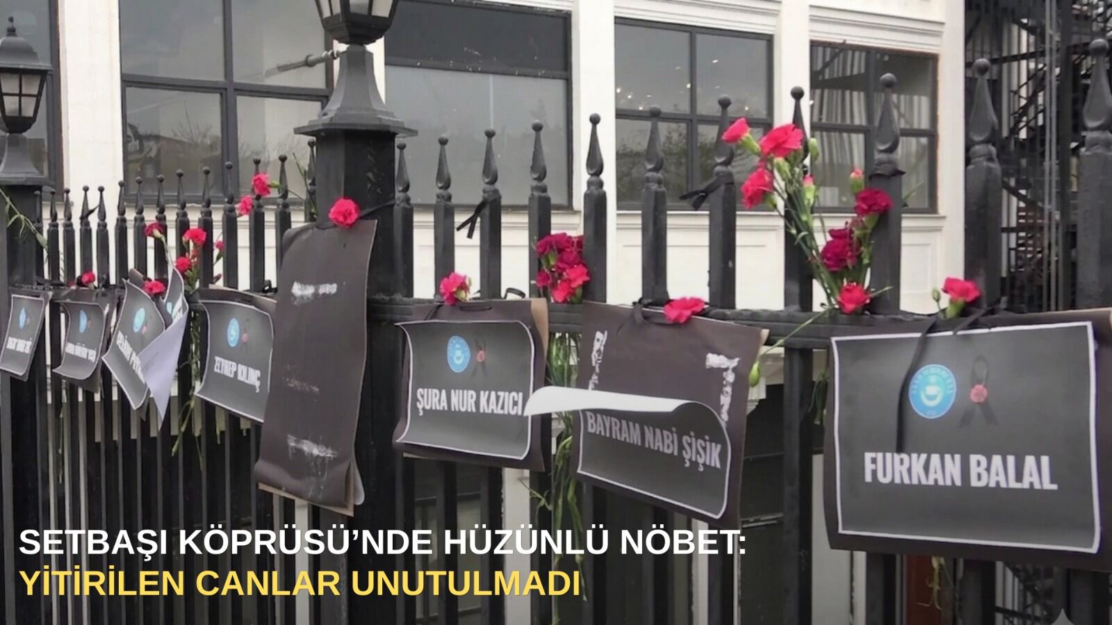 Setbaşı Köprüsü’nde hüzünlü nöbet: Yitirilen canlar unutulmadı