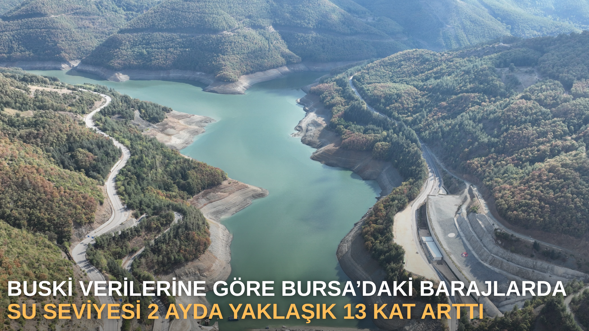 BUSKİ verilerine göre Bursa’daki barajlarda su seviyesi 2 ayda yaklaşık 13 kat arttı