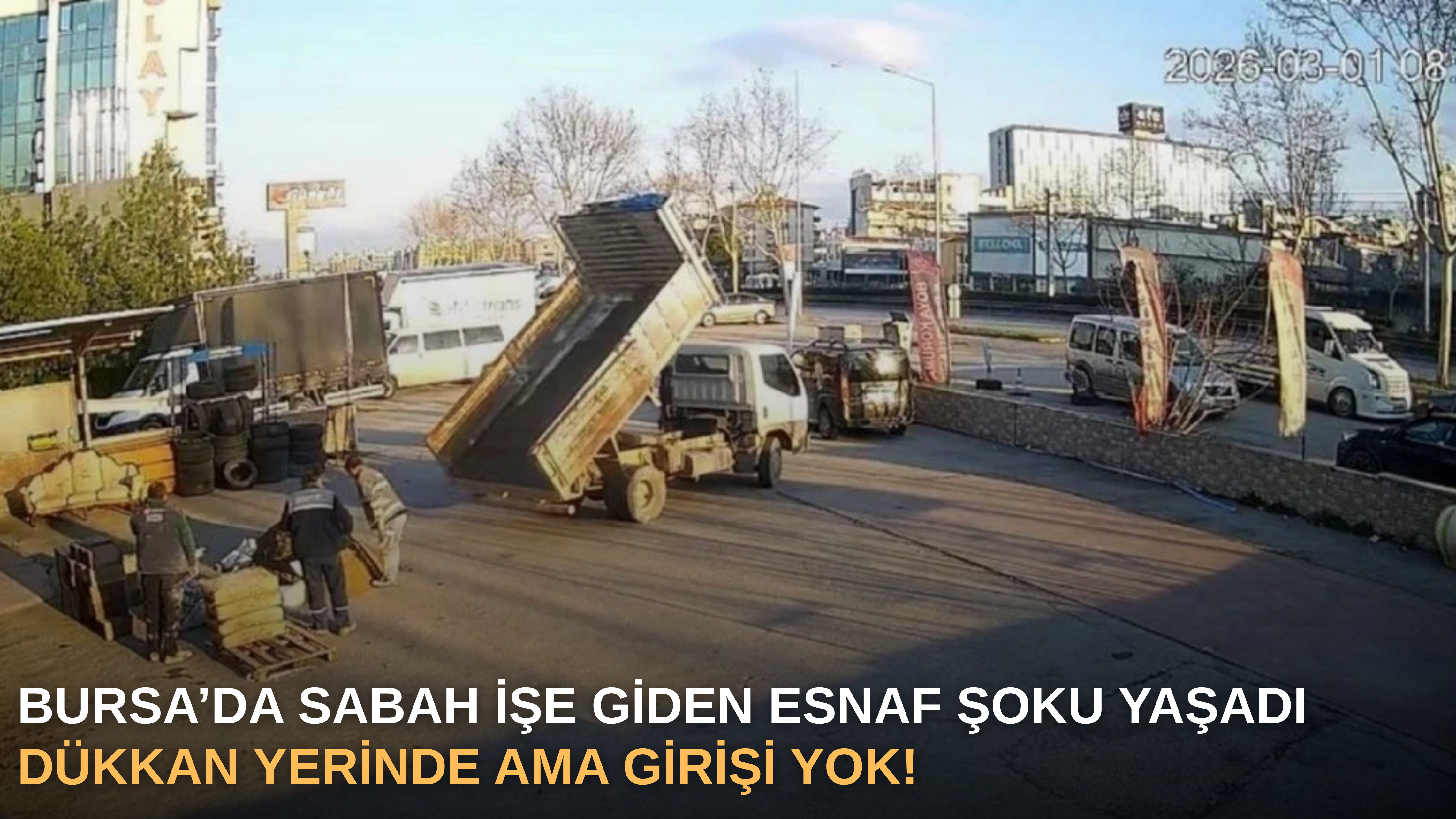 Bursa’da sabah işe giden esnaf şoku yaşadı: Dükkan yerinde ama girişi yok!