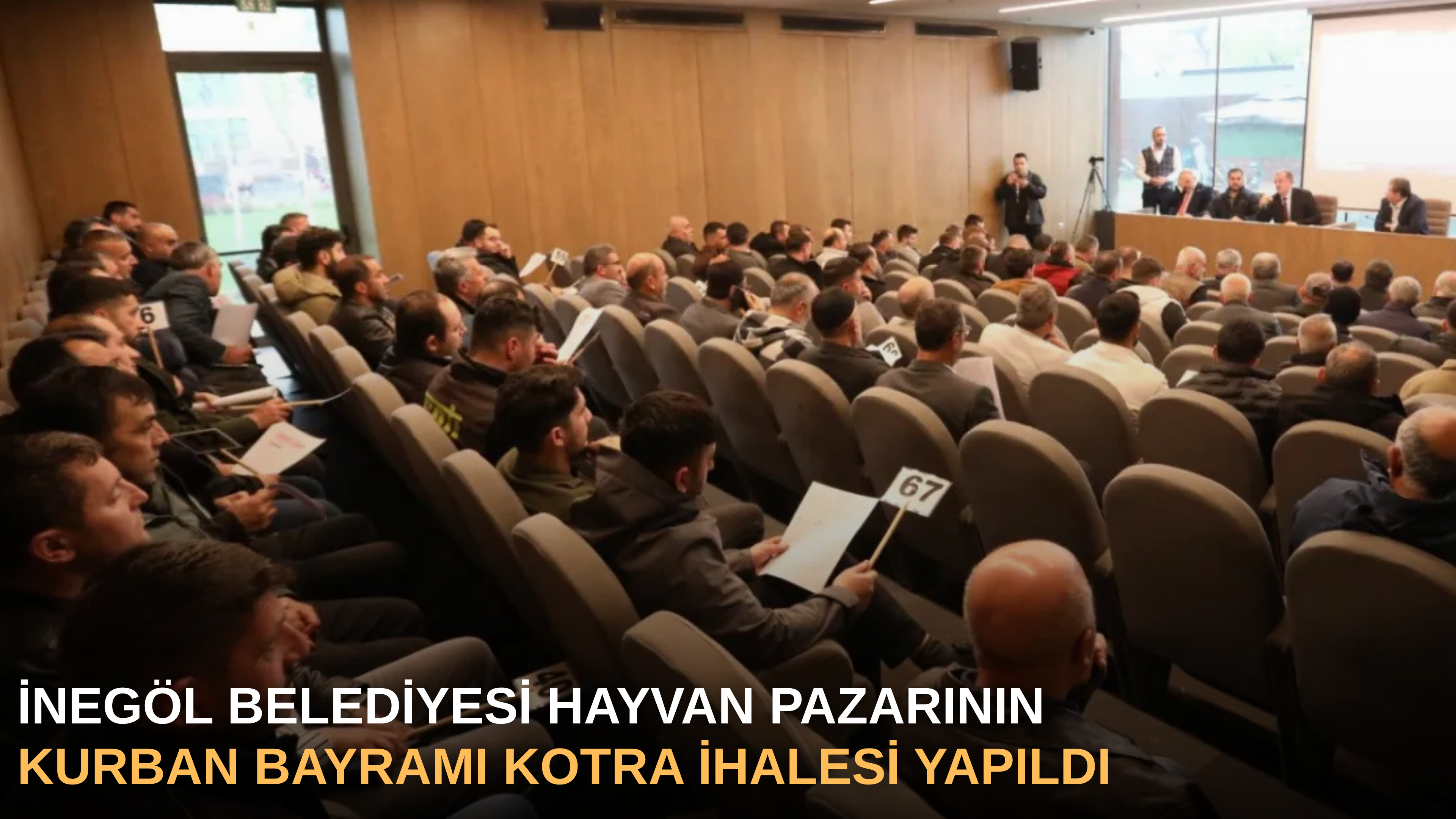 İnegöl Belediyesi hayvan pazarının kurban bayramı kotra ihalesi yapıldı