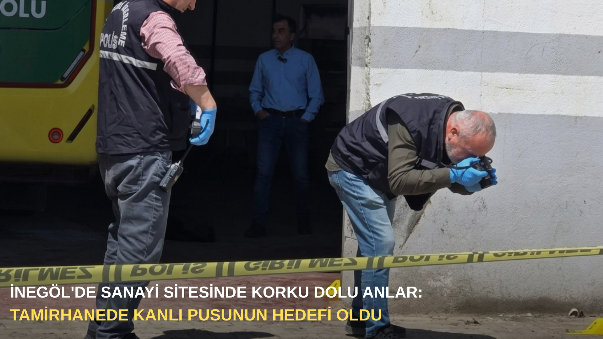 İnegöl'de sanayi sitesinde korku dolu anlar: Tamirhanede kanlı pusunun hedefi oldu