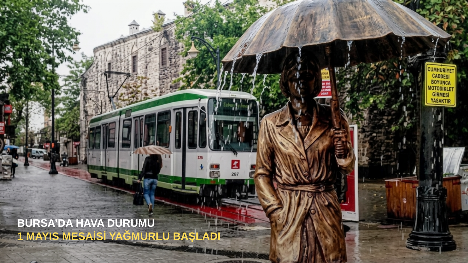 Bursa’da hava durumu: 1 Mayıs mesaisi yağmurlu başladı