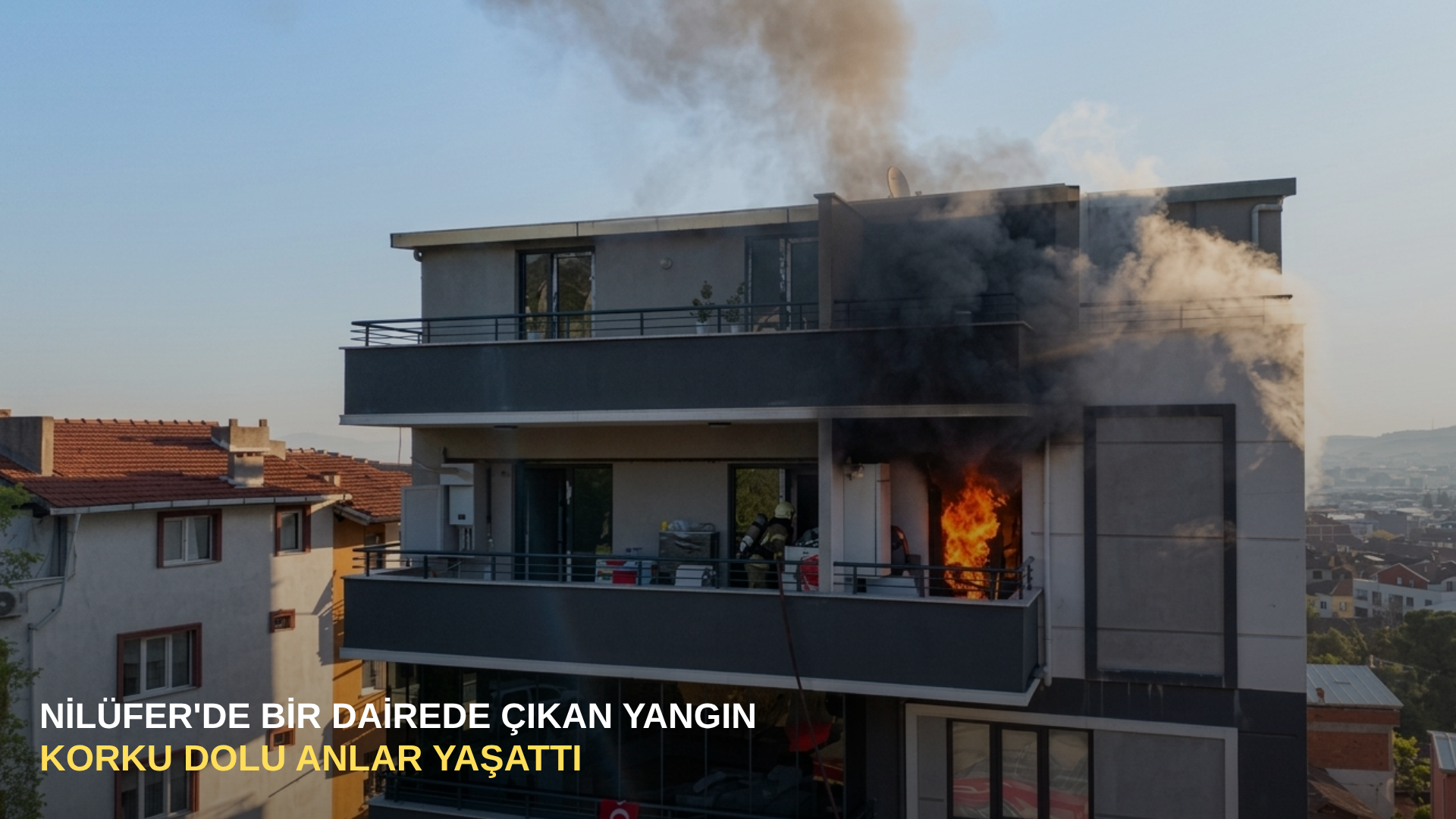 Nilüfer'de bir dairede çıkan yangın korku dolu anlar yaşattı