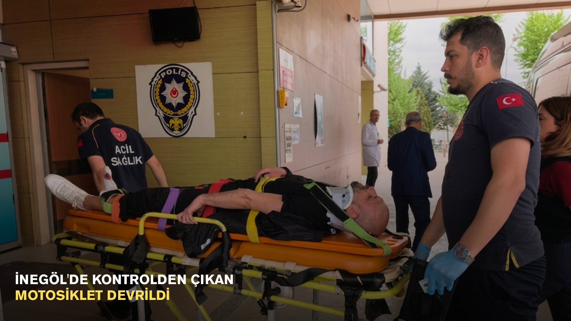 İnegöl'de kontrolden çıkan motosiklet devrildi