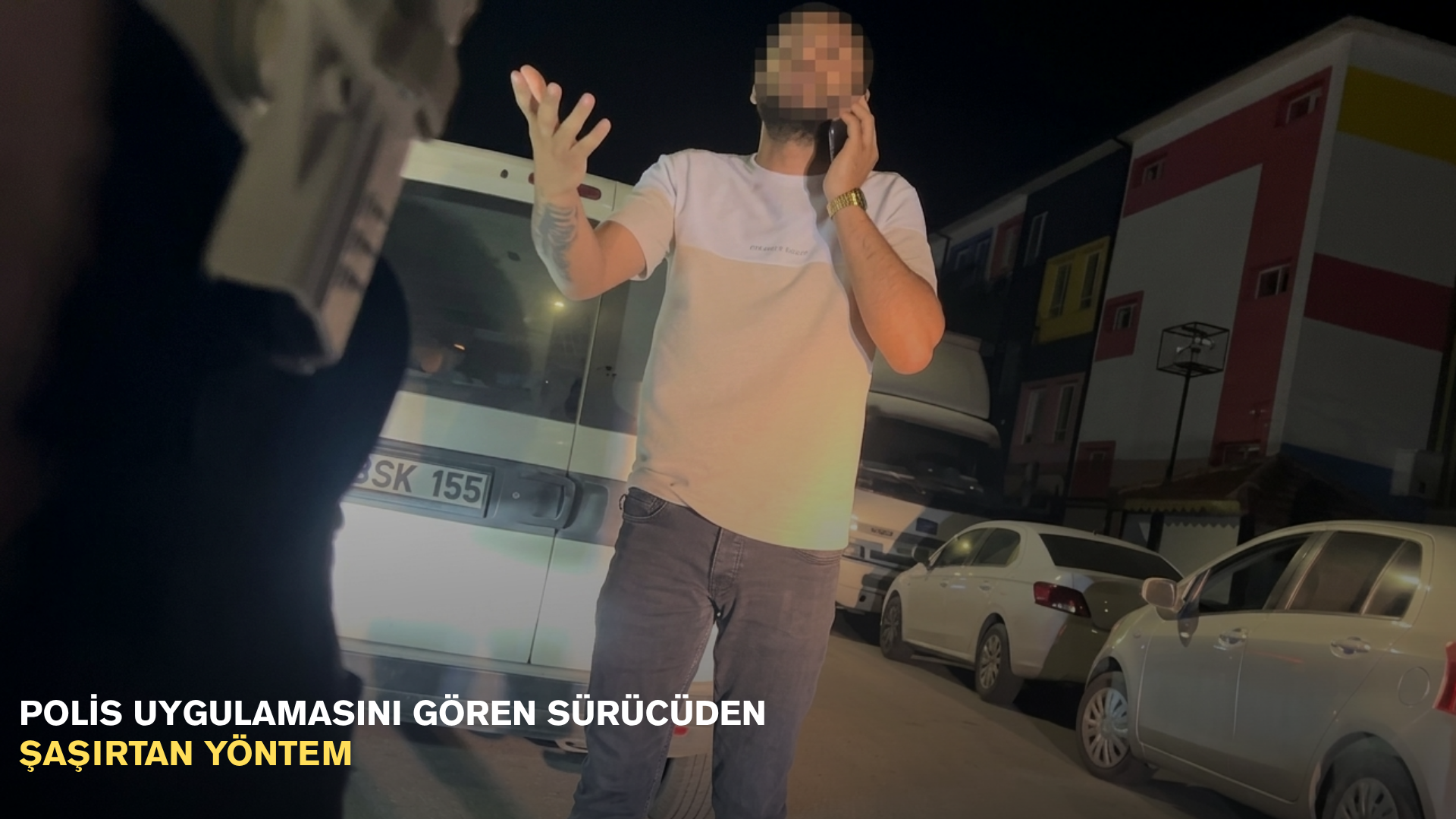 Polis uygulamasını gören sürücüden şaşırtan yöntem