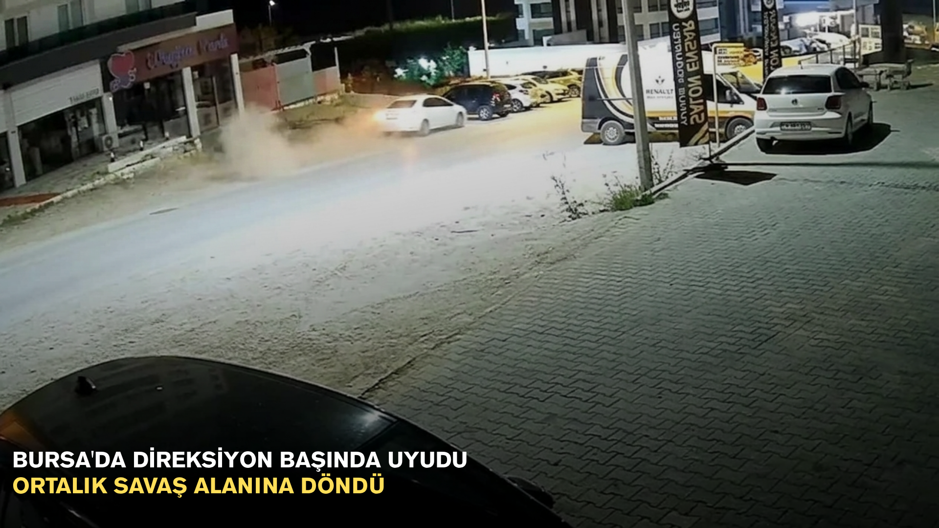 Bursa'da direksiyon başında uyudu ortalık savaş alanına döndü