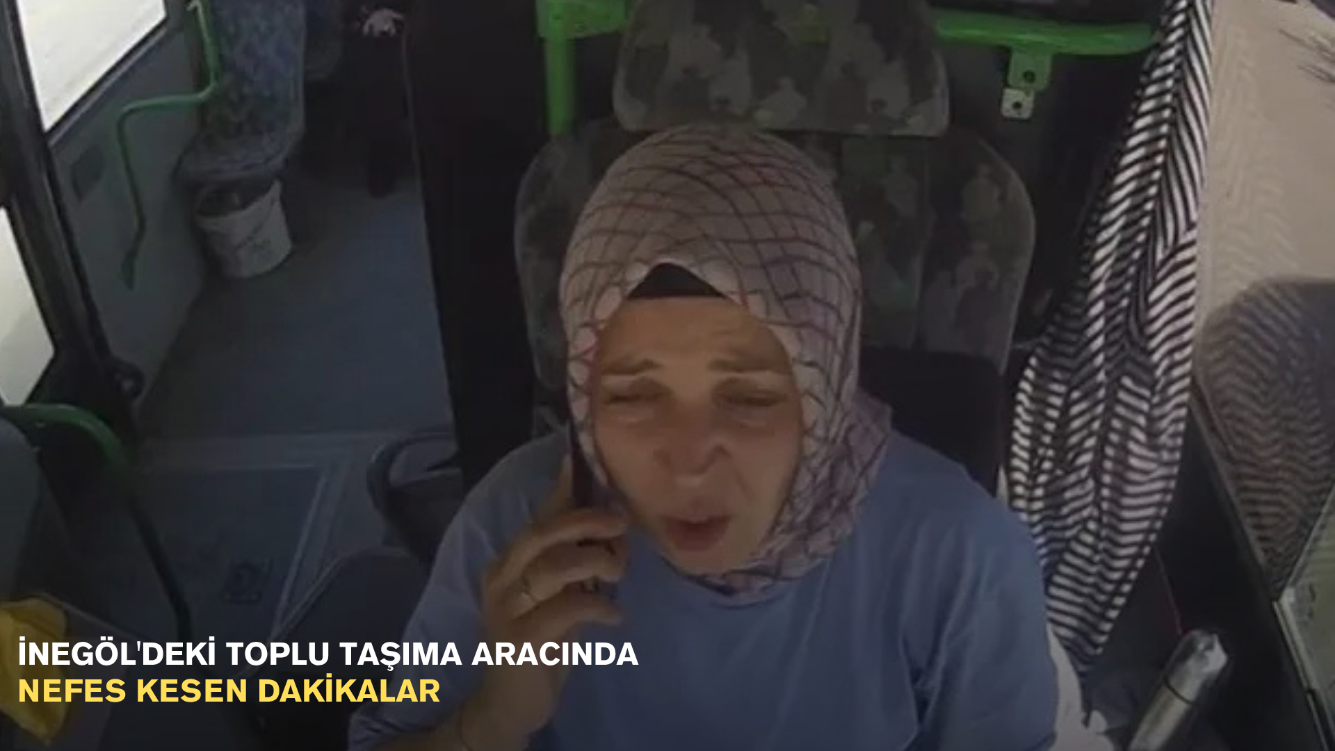 İnegöl'deki toplu taşıma aracında nefes kesen dakikalar