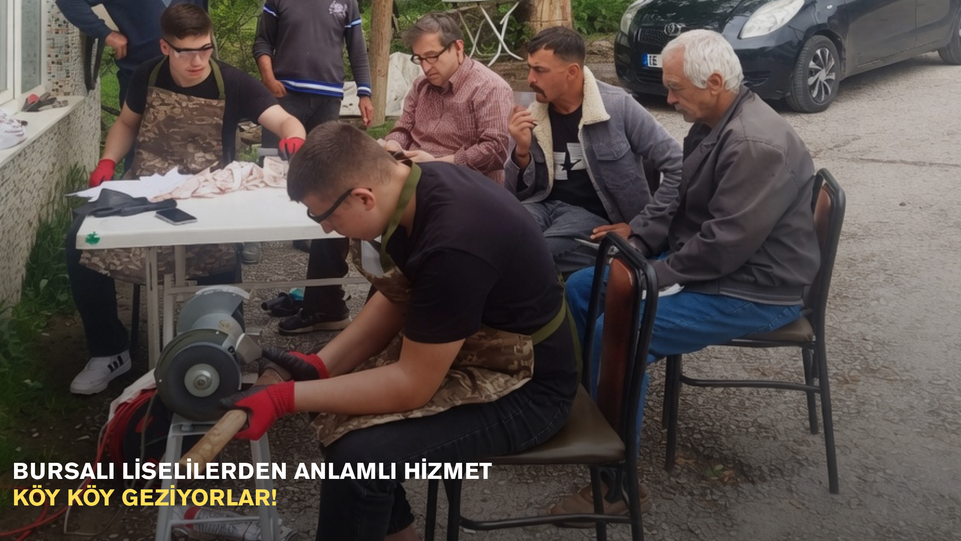 Bursalı liselilerden anlamlı hizmet: Köy köy geziyorlar!