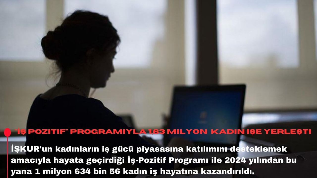 "İş Pozitif" programıyla 1,63 milyon kadın işe yerleşti