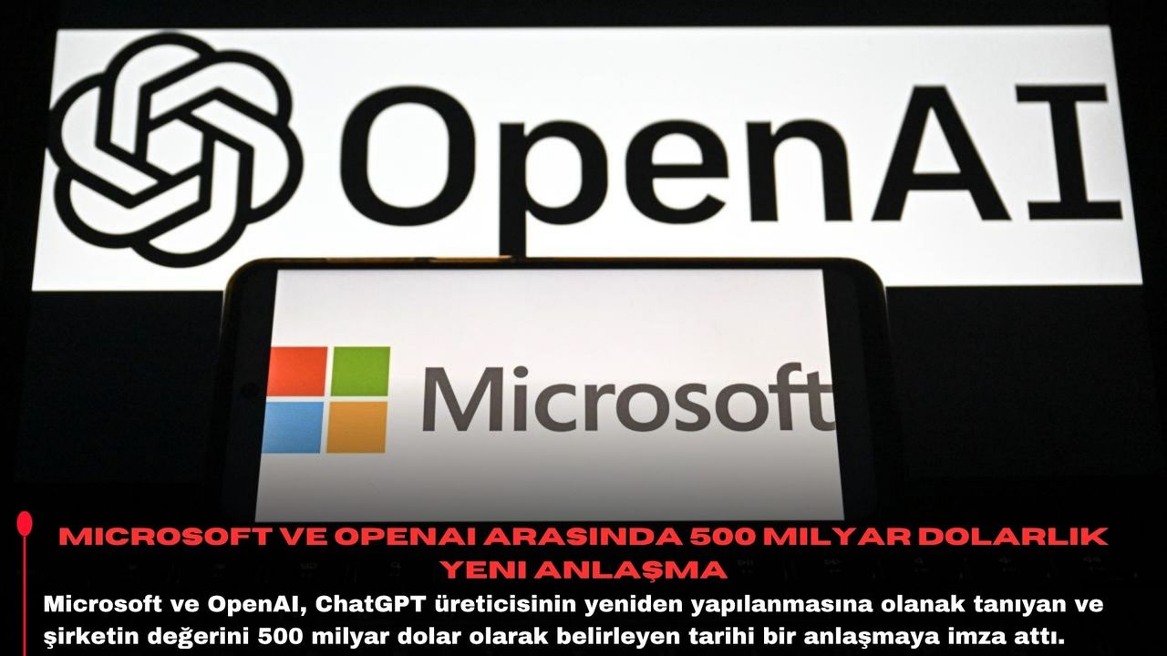 Microsoft ve OpenAI arasında 500 milyar dolarlık yeni anlaşma