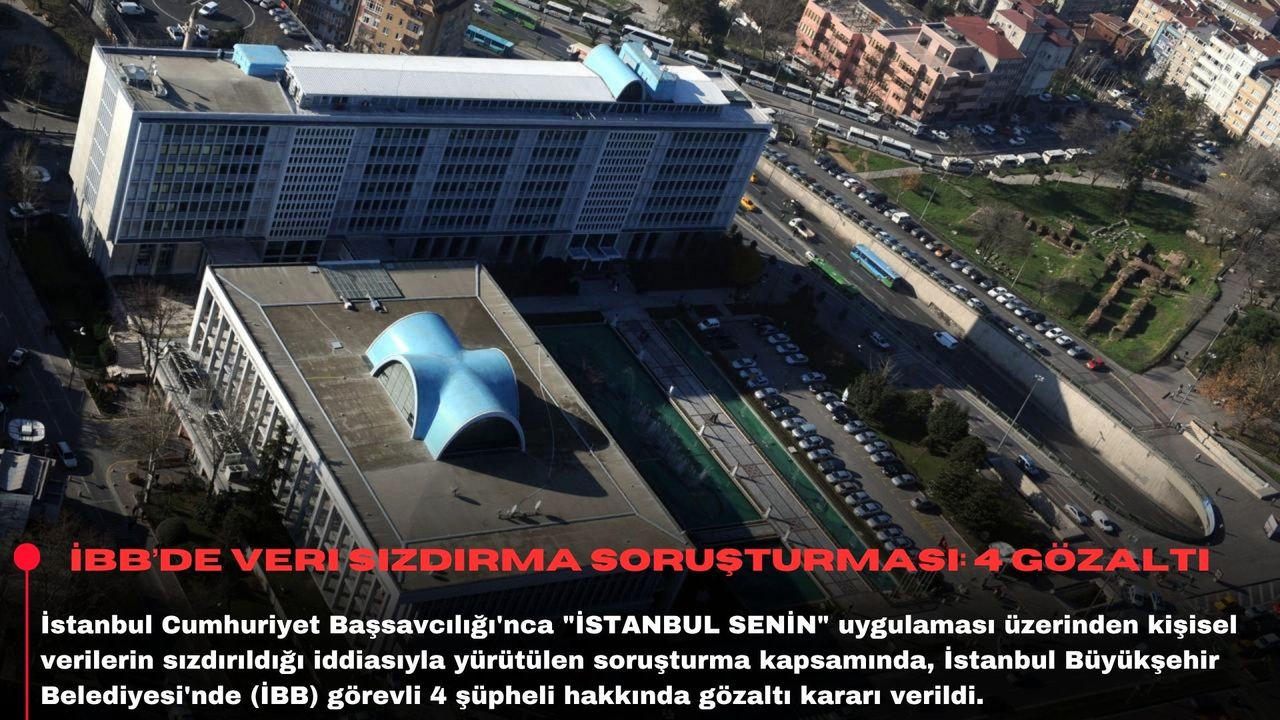 İBB’de veri sızdırma soruşturması: 4 gözaltı