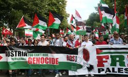 Avusturya'da Filistin'e destek gösterisi
