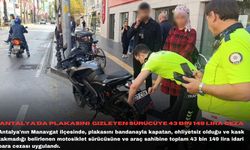 Antalya'da plakasını gizleyen sürücüye 43 bin 149 lira ceza