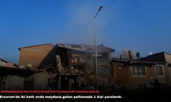 Erzurum'da iki katlı evde patlama meydana geldi