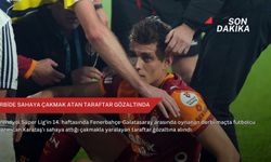 Derbide sahaya çakmak atan taraftar gözaltında