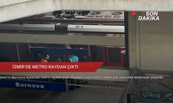 İzmir'de metro raydan çıktı