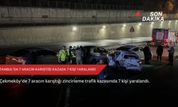 İstanbul'da 7 aracın karıştığı kazada 7 kişi yaralandı