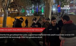 İstanbul'da çeşitli suçlardan aranan 572 kişi yakalandı