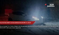 Ehliyetsiz drift atan sürücüye 65 bin TL ceza