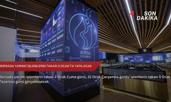 Borsada yarınki işlemlerin takası 2 Ocak'ta yapılacak