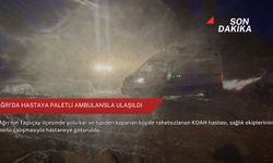 Ağrı’da hastaya paletli ambulansla ulaşıldı