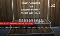 İzmir'de bir evde 2 bin 550 uyuşturucu hap ele geçirildi