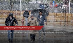 Erzurum için yoğun kar uyarısı