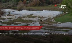 Manavgat'ta hortum 14 serayı kullanılamaz hale getirdi