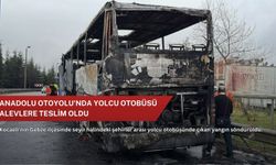 Anadolu Otoyolu'nda yolcu otobüsü alevlere teslim oldu