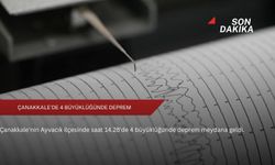 Çanakkale'de 4 büyüklüğünde deprem