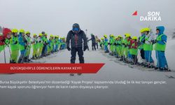 Büyükşehir’le öğrencilerin kayak keyfi