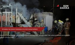 İstanbul'da çıkan yangında 2 iş yeri zarar gördü