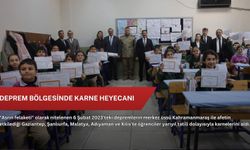 Deprem bölgesinde karne heyecanı