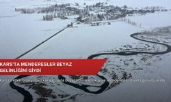 Kars'ta menderesler beyaz gelinliğini giydi