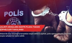 Çalıntı araçlara sahte plaka takan şüpheliler yakalandı