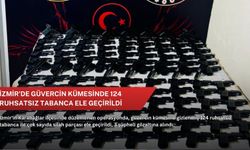 İzmir'de güvercin kümesinde 124 ruhsatsız tabanca ele geçirildi