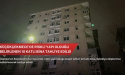 Küçükçekmece'de riskli yapı olduğu belirlenen 10 katlı bina tahliye edildi