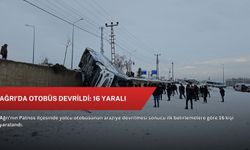 Ağrı'da otobüs devrildi: 16 yaralı