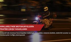 Kırklareli'nde motokuryelerin trafiğe çıkışı yasaklandı